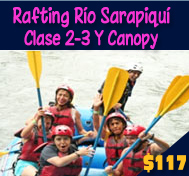 Rafting Río Sarapiquí Clase 2-3 y Canopy tours