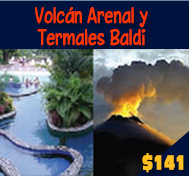 VOLCAN ARENAL Y TERMALES BALDI TOURS AZUL TRAVEL