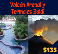 VOLCAN ARENAL Y TERMALES BALDI TOURS AZUL TRAVEL